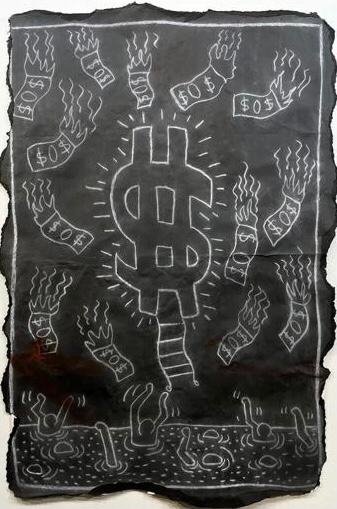 Chalk drawing - Keith Haring
