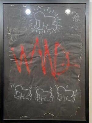 Chalk drawing, Keith Haring